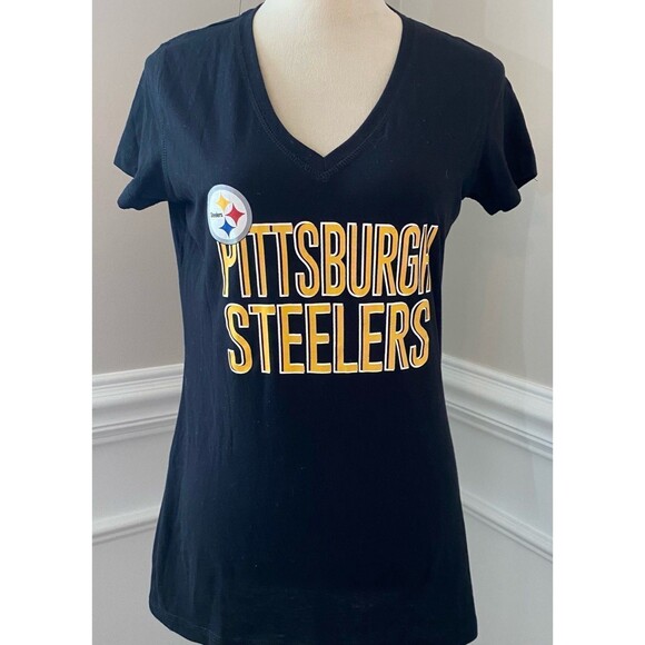 NFL T-Shirt Women's Size M Color Navy Pittsburgh Steelers Sleepwear Top - Picture 3 of 9